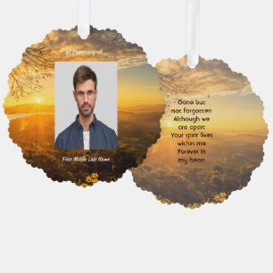 Erinnerungsgeschenk Golden Sunrise  Ornament Karte