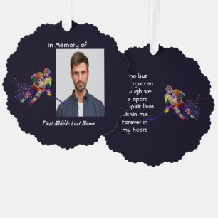 Erinnerungsgeschenk Hockeyspieler Sport Ornament Karte