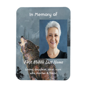 Erinnerungsgeschenk Howling Wolf Kunst Magnet