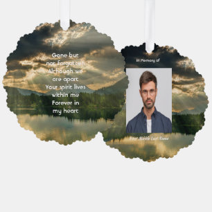 Erinnerungsgeschenk Schöner See Strand Ornament Karte