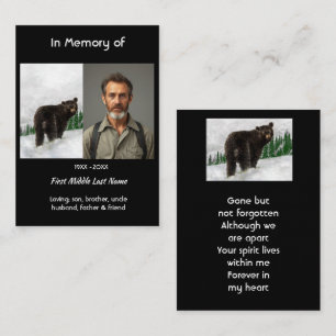 Erinnerungsgeschenk Schwarzbär Tier Visitenkarte