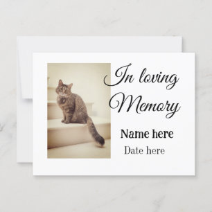 Erinnerungsgeschenk zum Gedenken, Name des Haustie Postkarte