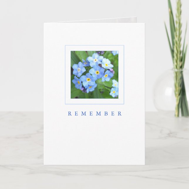 Erinnerungskarte: Sky Blue Vergessen-Me-Nots Karte (Vorderseite)