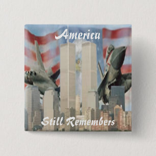 Erinnerungsschalter für zwei Türme 9/11 Button