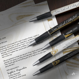 Erinnerungsstift | Heller Goldakzent Kugelschreiber