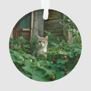 Erinnerungsstück Familienkatze 2-seitiges Foto Ornament