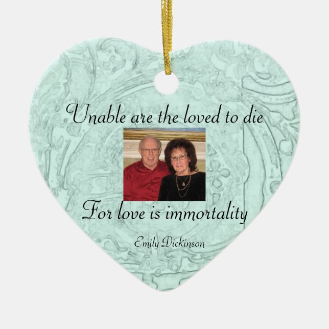 Erinnerungsverzierung Keramikornament (Vorne)