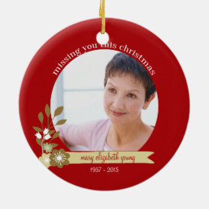 Erinnerungsweihnachten mit kundenspezifischem keramik ornament