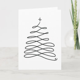 Erins Weihnachtskarte mit Baum-Motiv und leerem In Feiertagskarte