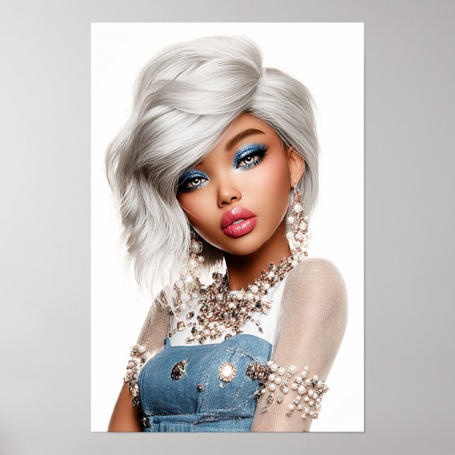 Eris Monei Editorial Beauty Portrait Poster (Devant)