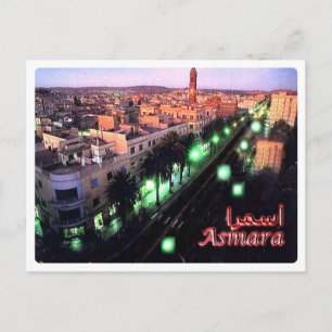 Eritrea - Asmara Night - Postkarte