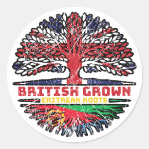 Eritrea Eritrean UK Vereinigtes Königreich British Runder Aufkleber