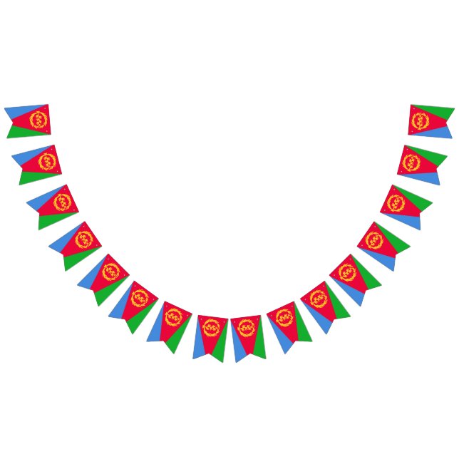 Eritrea flag bunting banner (Alle)