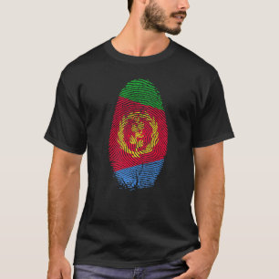 Eritrea Flag Fingerprint Es ist in meiner DNA für  T-Shirt