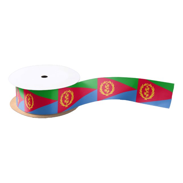 Eritrea flag Ribbon Satinband (Spule)