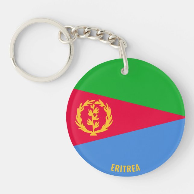 Eritrea Flagge Charming Patriotic Schlüsselanhänger (Vorderseite)