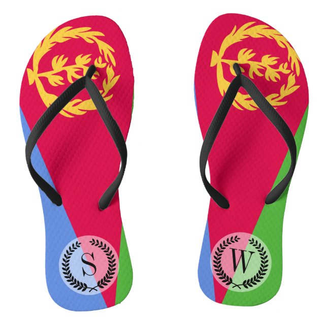 Eritrea-Flagge Flip Flops (Fußbett)