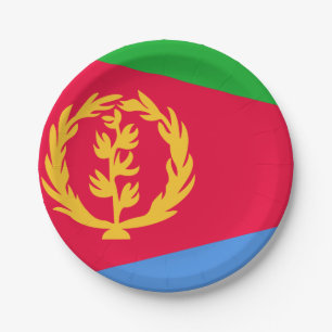 Eritrea-Flagge Pappteller
