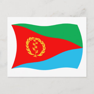 Eritrea-Flagge-Postkarte Postkarte