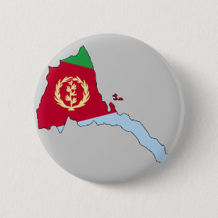 Eritrea-Flaggenkarte Button
