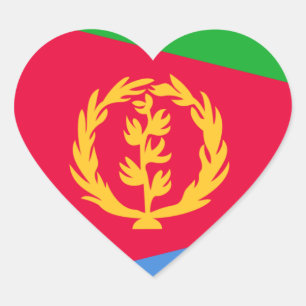 Eritrea Herz-Aufkleber