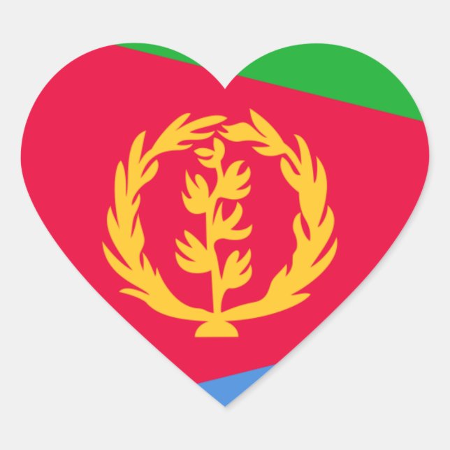 Eritrea Herz-Aufkleber (Vorderseite)