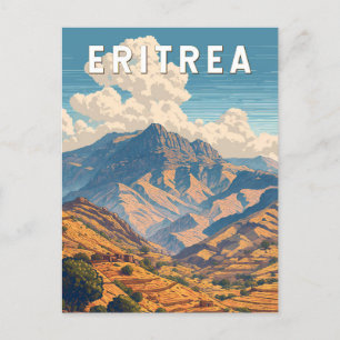 Eritrea Illustration Reise Kunst Vintage Postkarte