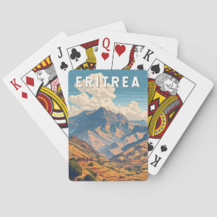 Eritrea Illustration Reise Kunst Vintage Spielkarten
