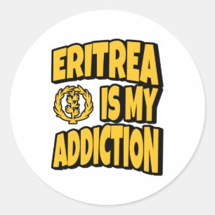 Eritrea ist meine Liebe Eritrea Flag-Karte Inside Runder Aufkleber