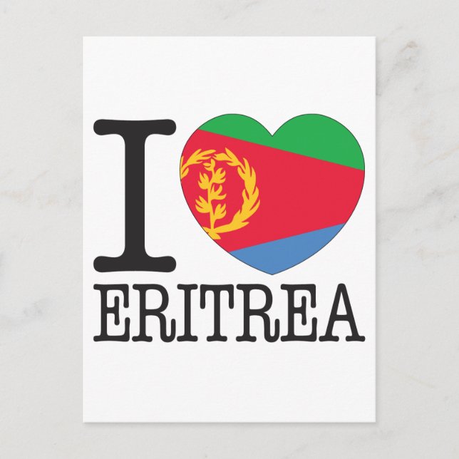Eritrea Liebe v2 Postkarte (Vorderseite)