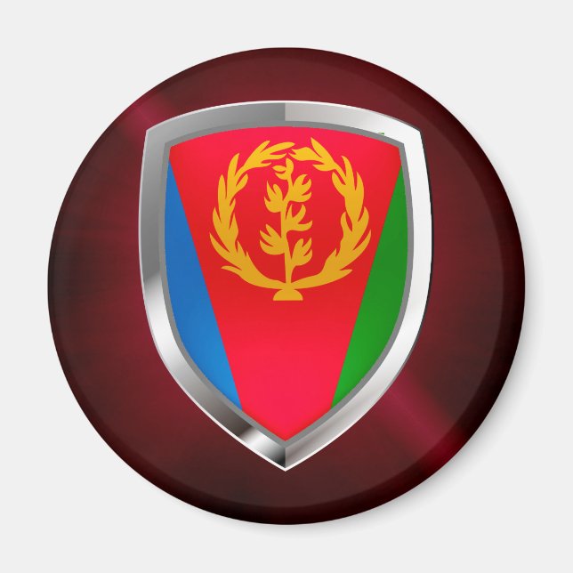 Eritrea Mettalic Emblem Magnet (Vorne)