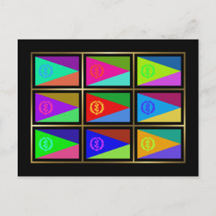 Eritrea Multihue Flags Postkarte