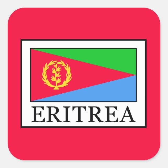 Eritrea Quadratischer Aufkleber (Vorderseite)
