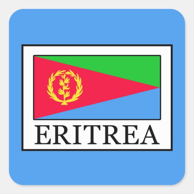 Eritrea Quadratischer Aufkleber (Vorderseite)