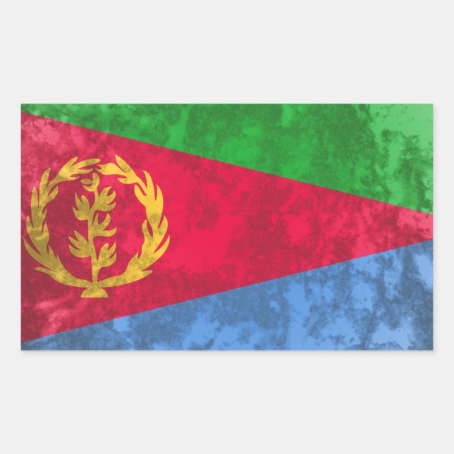 Eritrea Rechteckiger Aufkleber (Vorderseite)