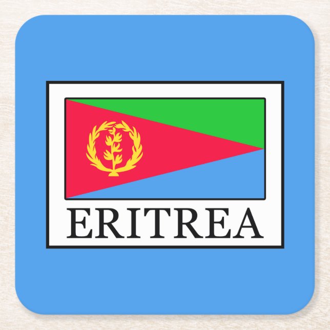Eritrea Rechteckiger Pappuntersetzer (Vorderseite)