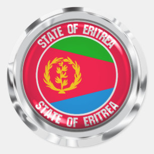 Eritrea-RundEmblem Runder Aufkleber