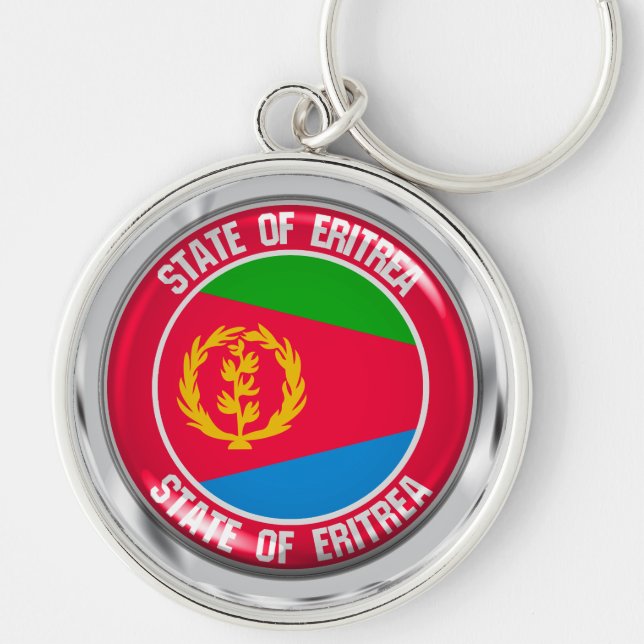Eritrea-RundEmblem Schlüsselanhänger (Vorne)