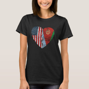 Eritrean American Flags Herz Staaten Eritre T-Shirt