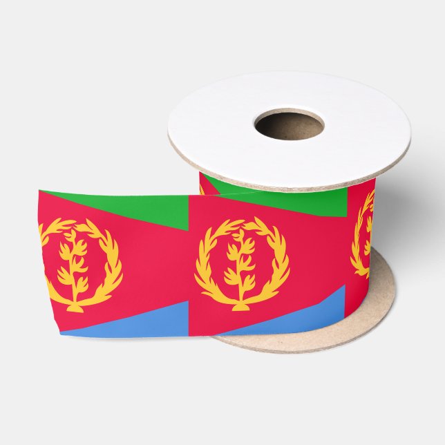 Eritrean Flag & Eritrea Reise, Urlaub / Sportfan Satinband (Spule)