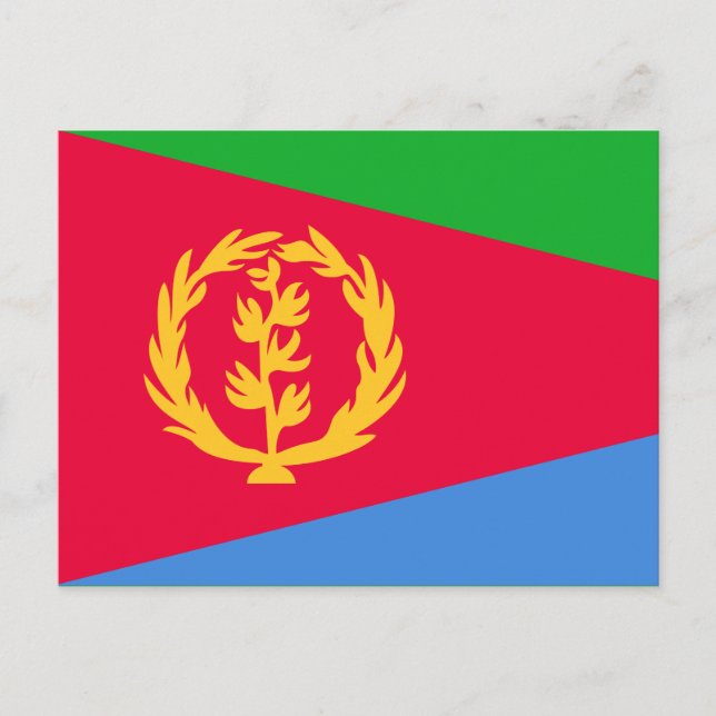 Eritrean flag postkarte (Vorderseite)