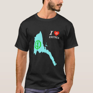 Eritreer Karte Flag Afrika Habesha Männer und Frau T-Shirt