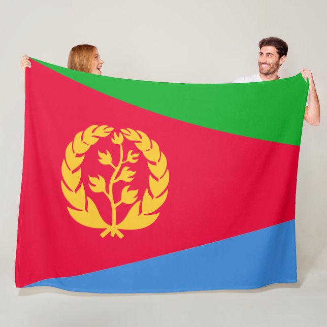 Eritreische Flagge (Eritrea) Fleecedecke (Beispiel)
