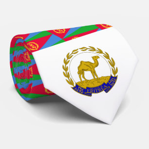 Eritreische Flagge und Nationallogo, Flagge Eritre Krawatte