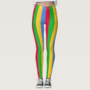 Eritreische Nationalflaggenfarben vertikal gestrei Leggings