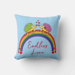 Erizo en amor kissen