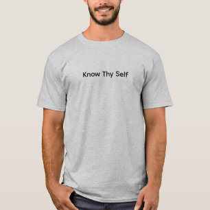 Erkenne Dich Selbst Grau T-Shirt