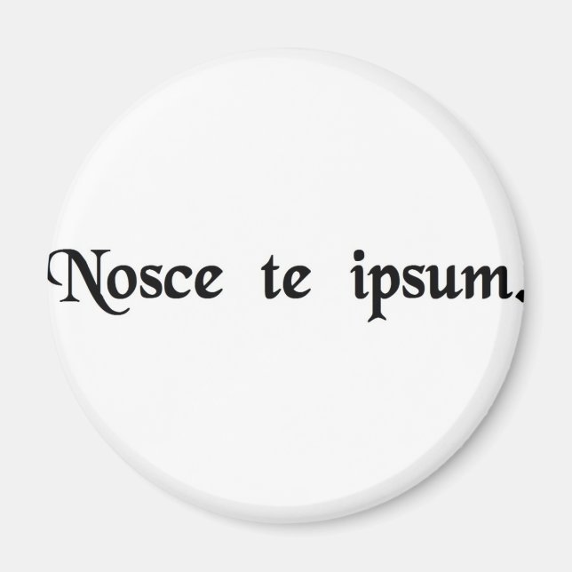 Erkenne dich selbst. magnet (Vorne)