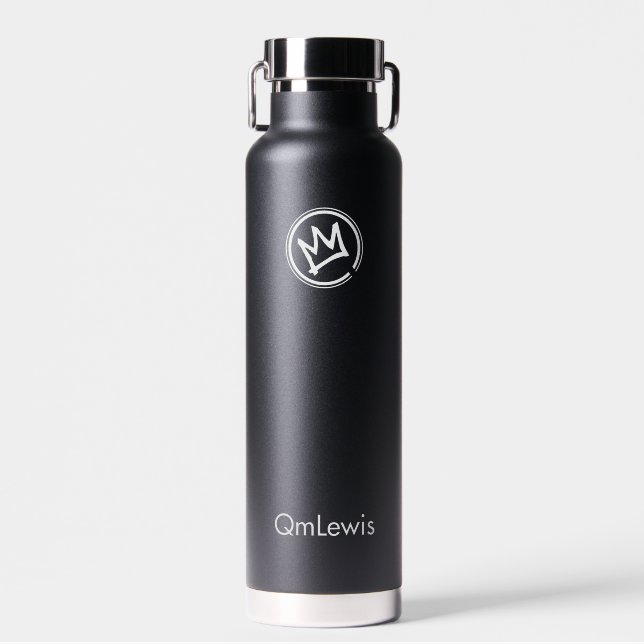 ERKENNE DICH SELBST: Obsidian Executive Flask Trinkflasche (Vorne)