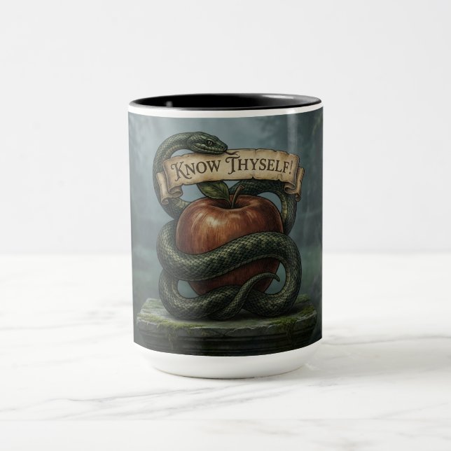 Erkenne Dich Selbst Tasse (Zentrum)